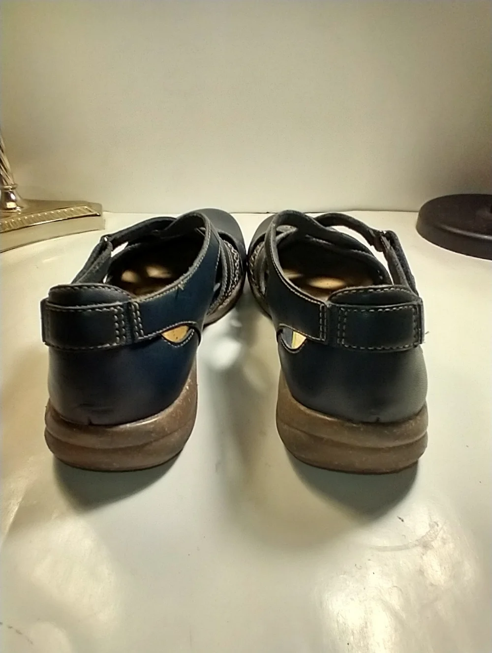 Clarks Roseville Step Mary Jane Blue Leather Comfort Flats Women's sz 9.5M.